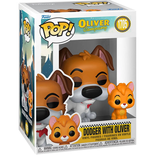 Oliver and Company Dodger with Oliver Funko Pop! Vinyl Figure and Buddy #1705 +PROTECTOR