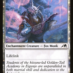 Golden-Tail Disciple (NEO-015) - Kamigawa: Neon Dynasty: (enchantment)