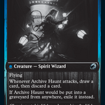 Overwhelmed Archivist // Archive Haunt (DBL-068) - Innistrad: Double Feature: (Double Faced Transform)