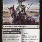 Murderous Rider // Swift End (PPELD-97P) - Throne of Eldraine Promos