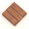 Hardwood Minifig Flooring (Rough, Dark) 2x2 Tile made using LEGO part by B3 Customs