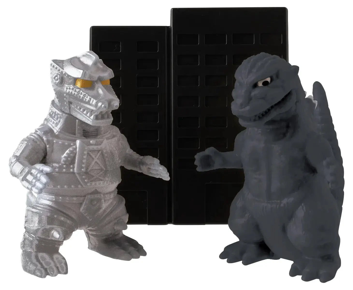 Collectible 2-inch Godzilla blind box figure from Bandai Movie Monster Series, part of Wave 1, displayed in a blind box packaging