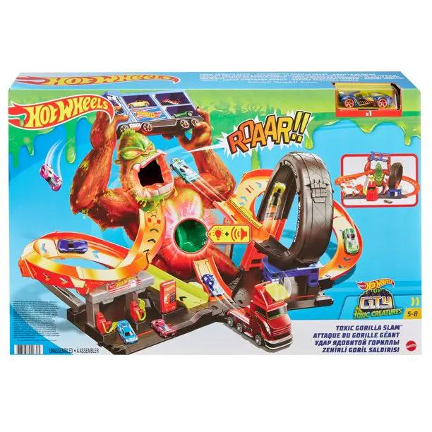 Hot Wheels toxic Gorilla Slam Playset with Lights & Sounds for Kids 5 Years & Older by THE MIGHTY HOBBY SHOP