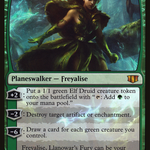 Freyalise, Llanowar's Fury (OVER-043) - Commander 2014 Oversized Foil