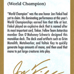 Jon Finkel Bio (WCD-) - World Championship Decks 2000