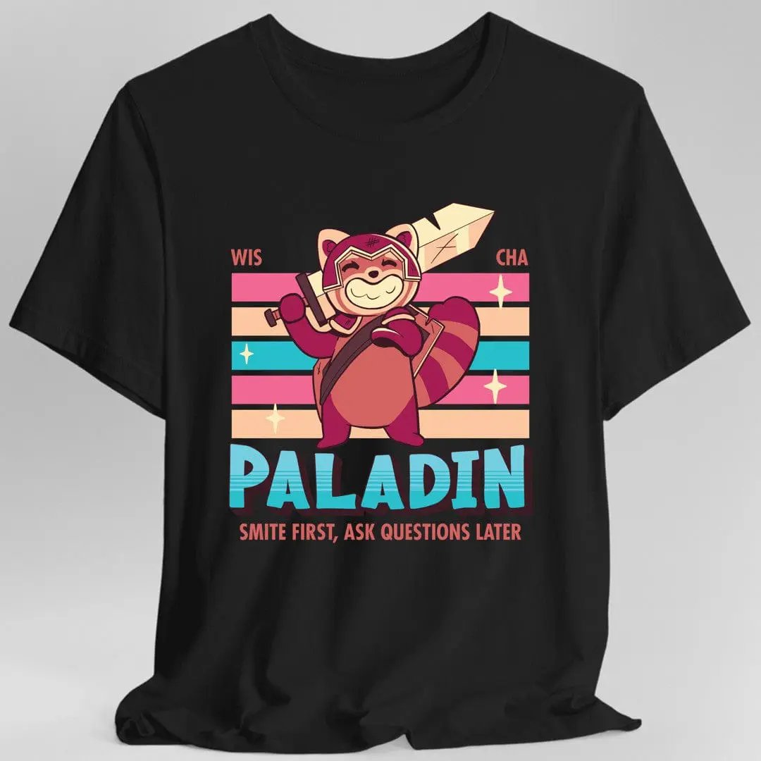D&D Paladin Shirt - D&D Kawaii Class T-shirt by Sunburst RPG
