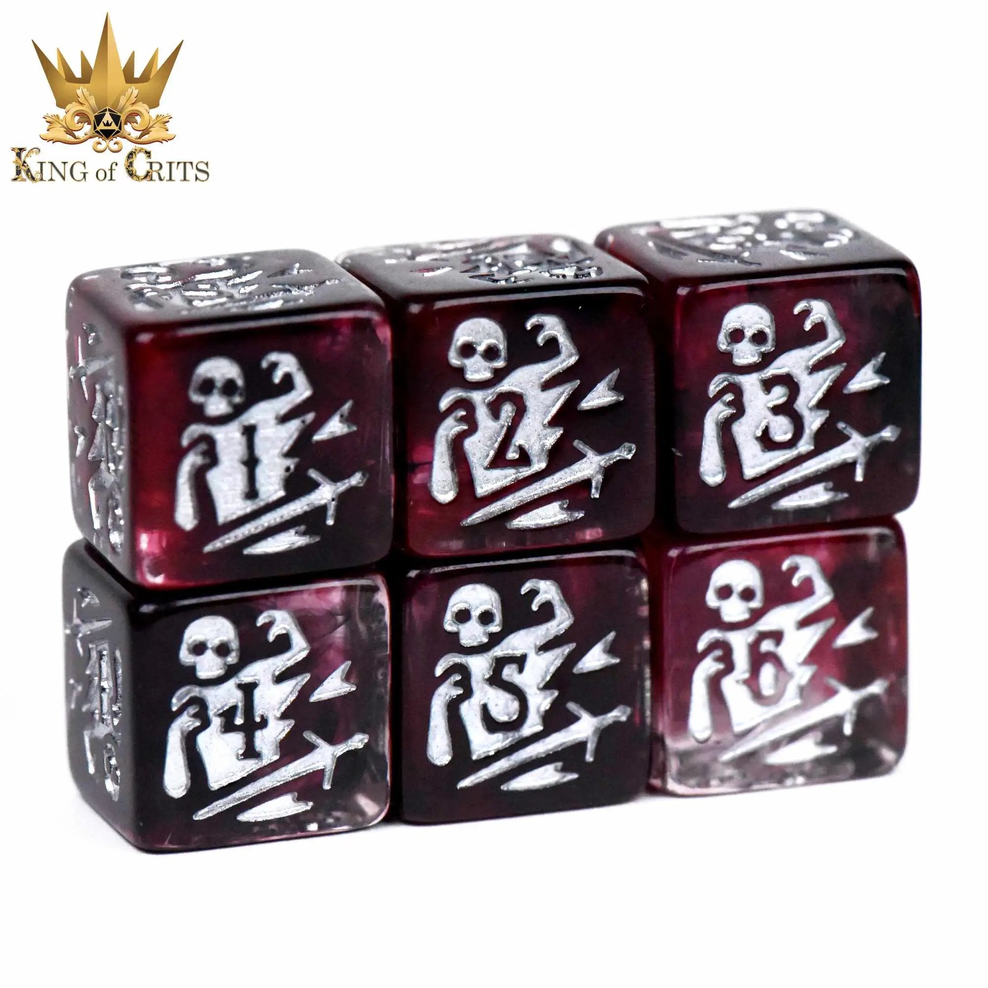 Blood Hunter 12 dice set featuring a mix of red and black gaming dice with intricate designs, perfect for tabletop role-playing games.