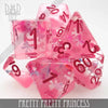 Colorful Pretty Pretty Princess dice set from DNDDICE.COM, featuring vibrant, decorative game dice for fun gameplay.
