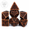 Large Sand Giant dice set from DNDDICE.COM featuring oversized, colorful polyhedral dice for tabletop gaming.