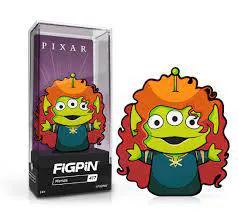 FiGPiN Pixar Merida collectible figure from THE MIGHTY HOBBY SHOP, featuring Merida in her iconic outfit and bow.