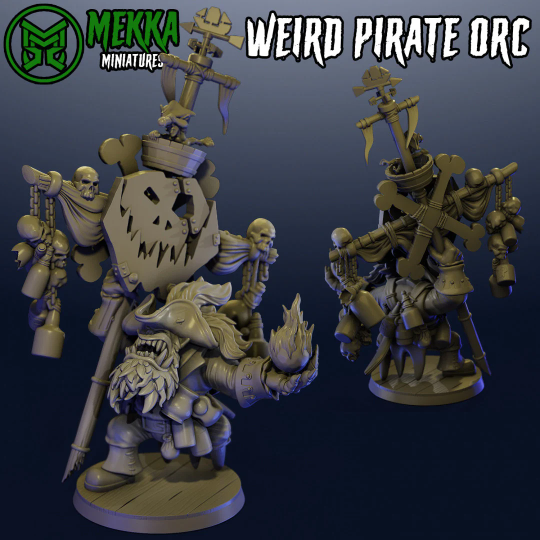 Copy of 3d Printed Weird Pirate Ork by Mekka Miniatures by Last Hope Miniatures