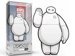 Baymax collectible figure from Big Hero 6 by FiGPiN, featuring a white robot with a friendly expression and detailed design.