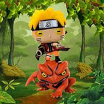 Naruto on Gamakichi action figure by THE MIGHTY HOBBY SHOP, featuring Naruto riding Gamakichi with detailed sculpt and vibrant colors.