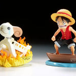 One Piece World Collectable Figure featuring Monkey D. Luffy and Going Merry ship from THE MIGHTY HOBBY SHOP