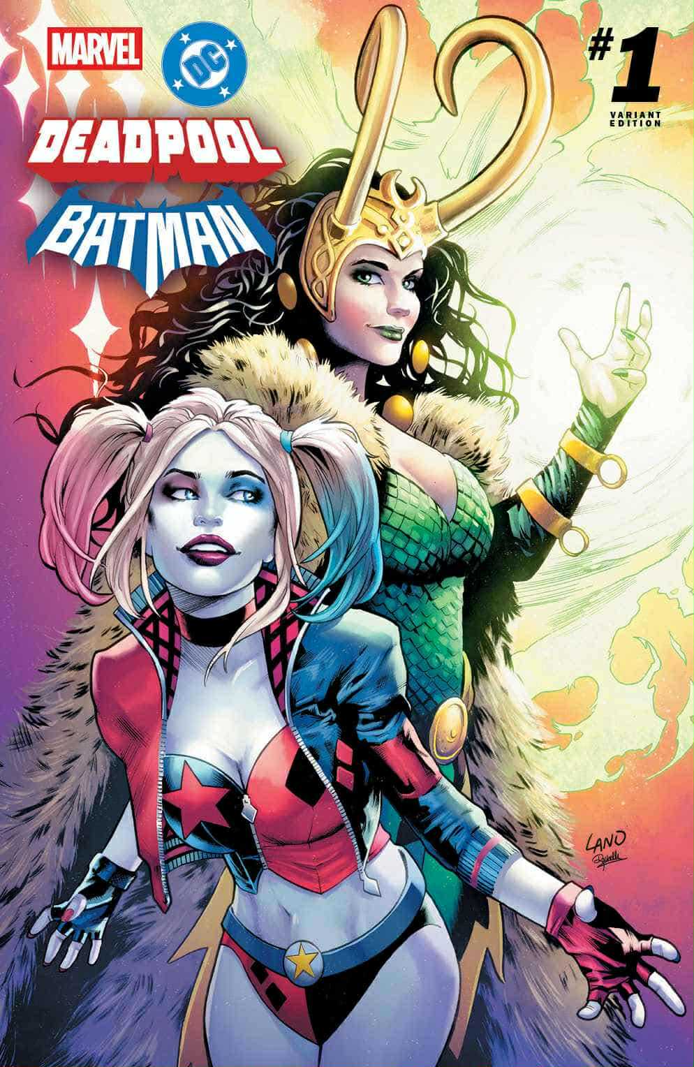 MARVEL DC: DEADPOOL BATMAN #1 GREG LAND EXCLUSIVE VAR HARLEY QUINN LADY LOKI [09/24/2025] by Unknown Comic Books
