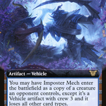 Imposter Mech (NEC-049) - Neon Dynasty Commander: (Extended Art)