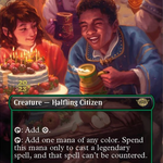 Delighted Halfling (PRE-402) - Tales of Middle-earth Promos (Borderless) Foil