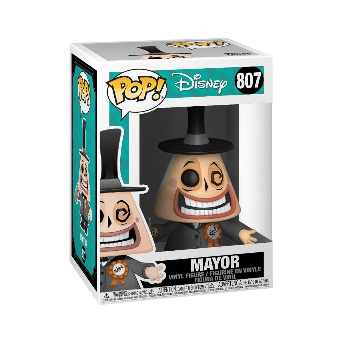 Disney The Nightmare Before Christmas POP! Mayor figure holding a megaphone, collectible vinyl toy from THE MIGHTY HOBBY SHOP.