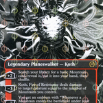 Koth, Fire of Resistance (ONE-446) - Phyrexia: All Will Be One: (Showcase) (Borderless) Foil