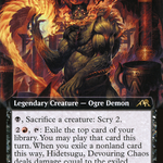 Hidetsugu, Devouring Chaos (NEO-454) - Kamigawa: Neon Dynasty: (Extended Art)