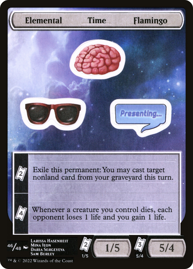 Elemental Time Flamingo (UNF-046) - Unfinity Sticker Sheets