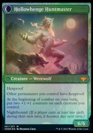 Avabruck Caretaker // Hollowhenge Huntmaster (PRE-187) - Innistrad: Crimson Vow Promos: (Double Faced Transform) Foil