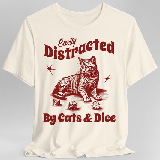 Easily Distracted By Cats & Dice Shirt