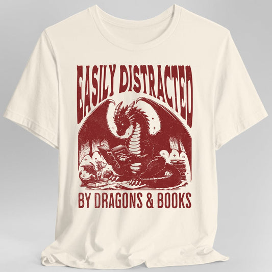 Easily Distracted by Dragons & Books Shirt