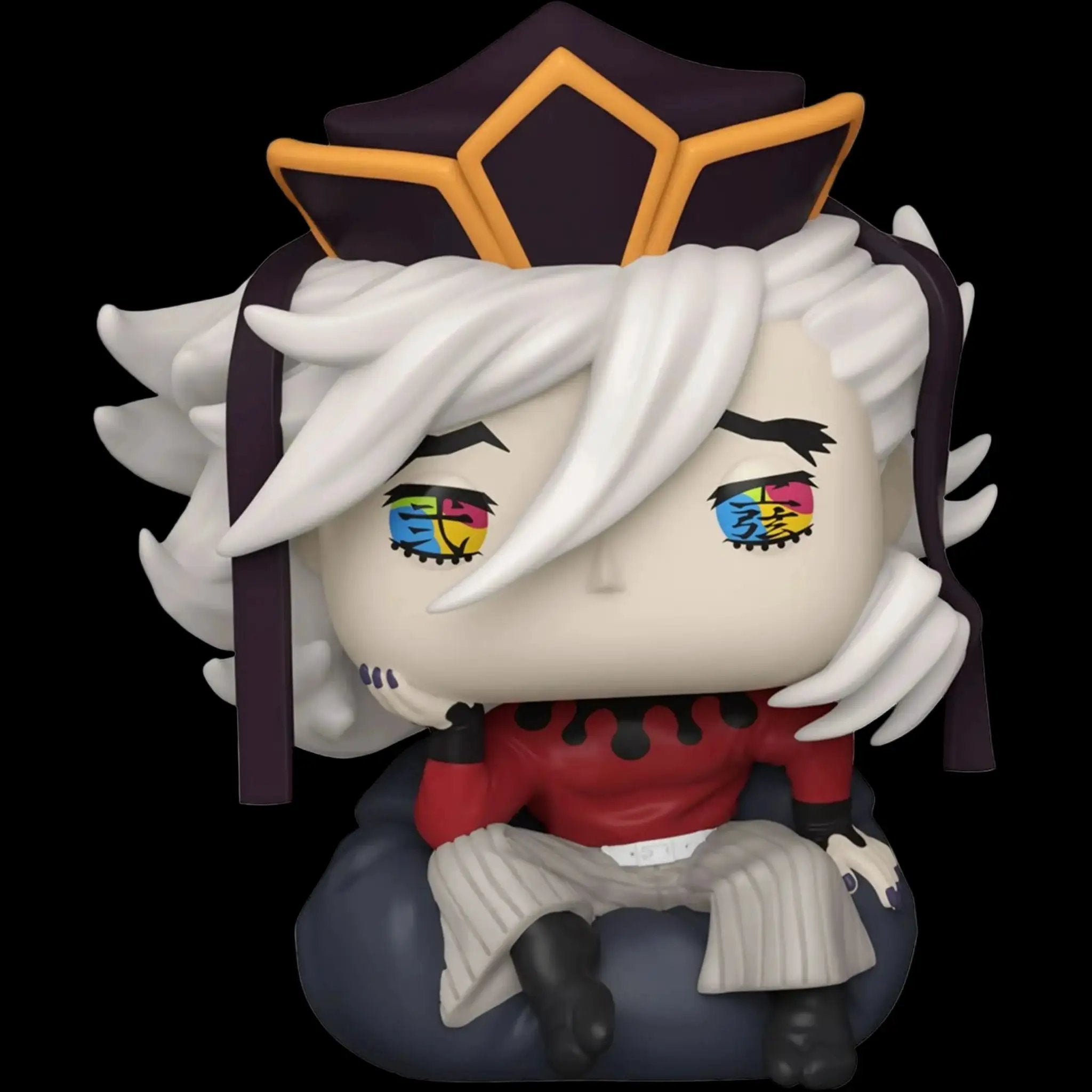 Demon Slayer Doma Funko Pop! vinyl figure from EE Distribution with protective case, collectible anime character in detailed design.