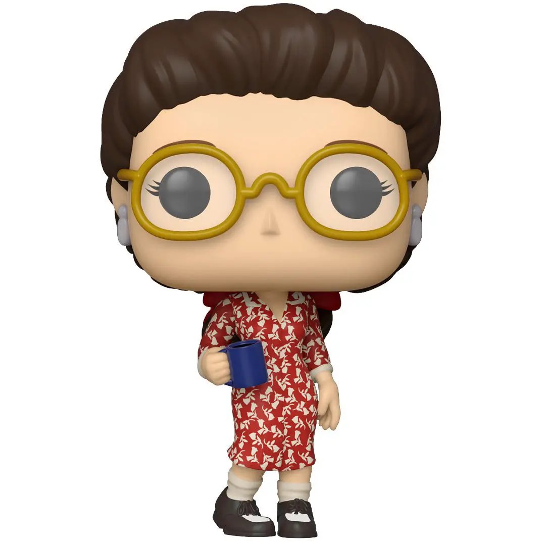 POP! TV Elaine figure from Seinfeld by THE MIGHTY HOBBY SHOP featuring a detailed collectible doll with iconic hairstyle and outfit.