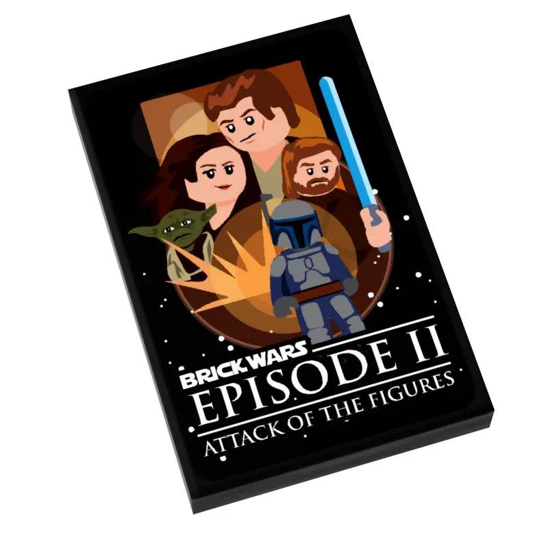 Brick Wars: Attack of the Figures (EP. 2) Movie Tile Cover (2x3 Tile) by B3 Customs