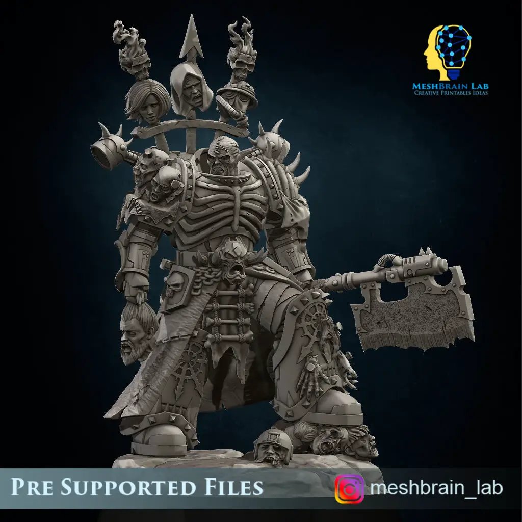 3d Printed Doom Marine Executor Lord by Meshbrain Labs by Last Hope Miniatures