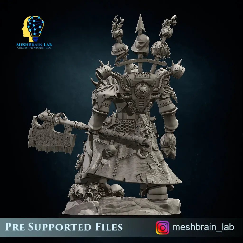 3d Printed Doom Marine Executor Lord by Meshbrain Labs by Last Hope Miniatures