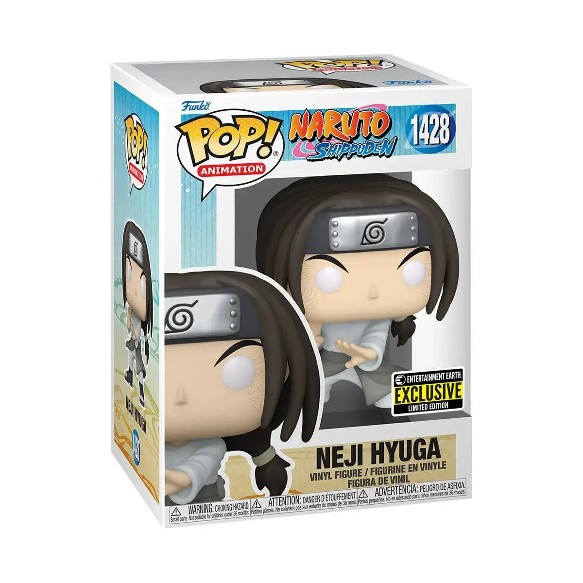 Pop! vinyl figure of Naruto Shippuden's Neji Hyuga from THE MIGHTY HOBBY SHOP, featuring detailed character design and vibrant colors.
