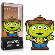 Disney Pixar Alien Remix FiGPiN enamel pin featuring Alien Woody from Toy Story, with detailed character design and vibrant colors.