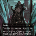 Night's Whisper (SLD-207) - Secret Lair Drop / Nightfeeder's Visitation (Borderless)
