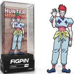 Hunter x Hunter Hisoka FiGPiN enamel pin from THE MIGHTY HOBBY SHOP, featuring detailed design of the character's face and costume.