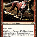 Scourge Wolf (PRE-179S) - Shadows over Innistrad Promos Foil