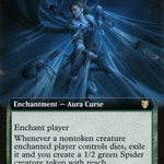 Curse of Clinging Webs (MIC-063) - Midnight Hunt Commander: (Extended Art)