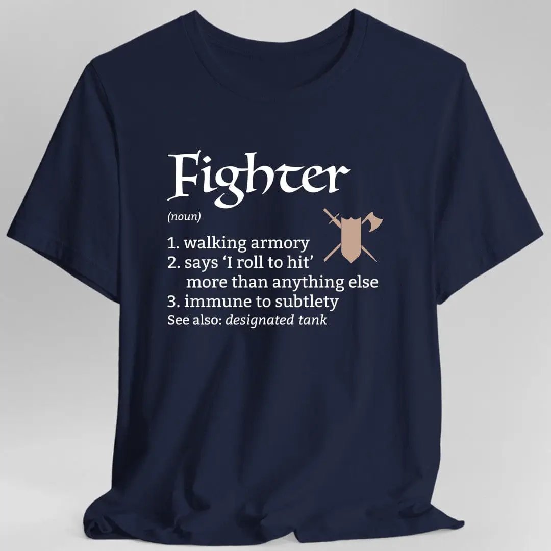 Fighter Class Definition D&D T-Shirt by Sunburst RPG