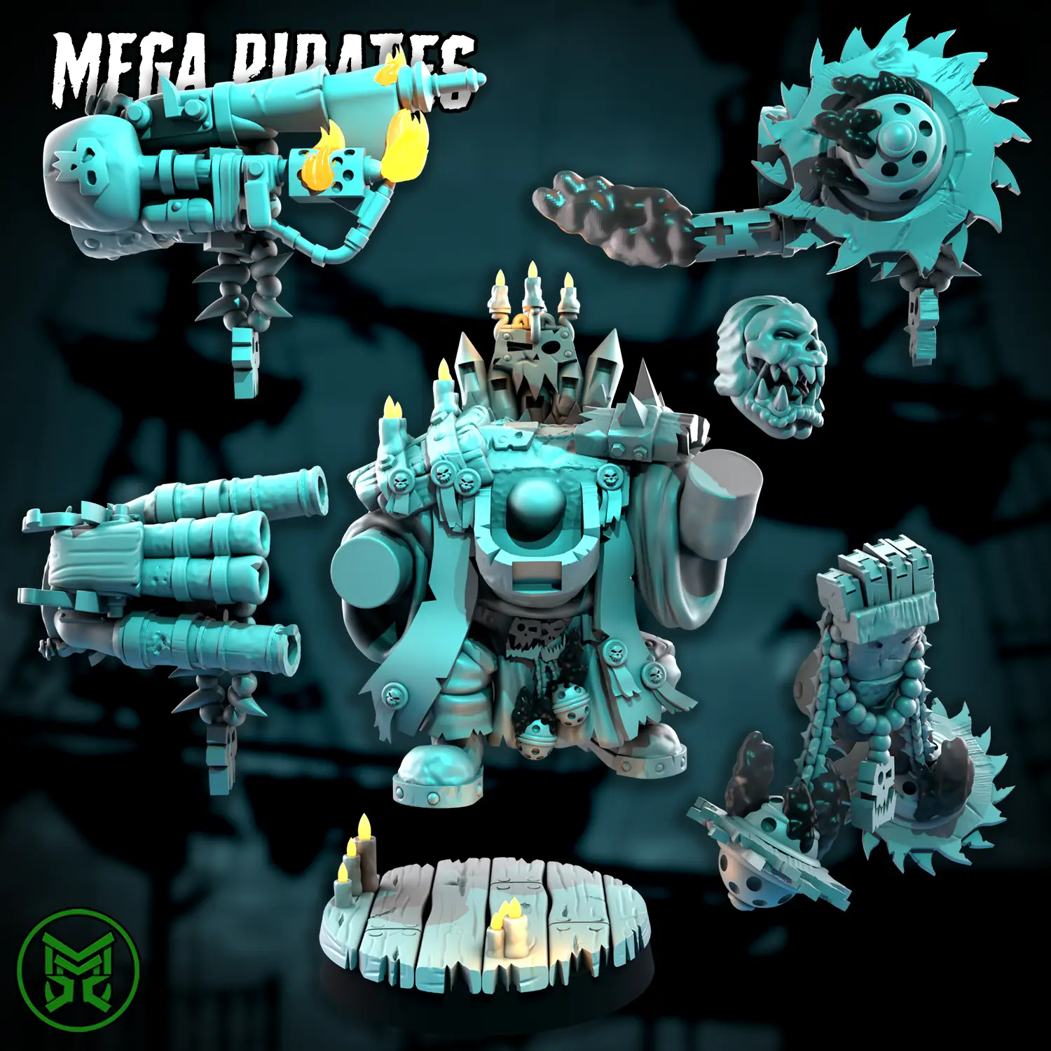 3d Printed Mega Pirate Priest by Mekka Miniatures by Last Hope Miniatures