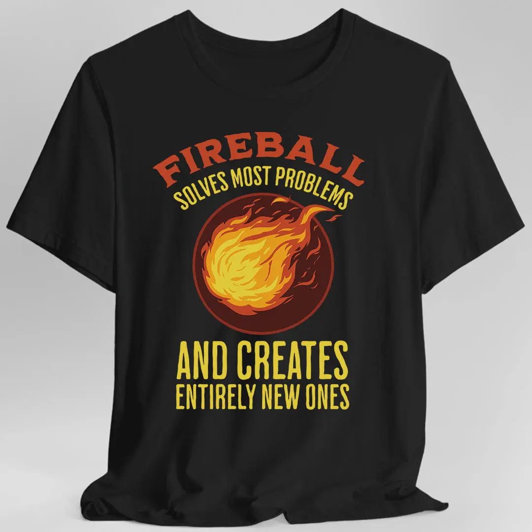 Fireball D&D T-Shirt by Sunburst RPG