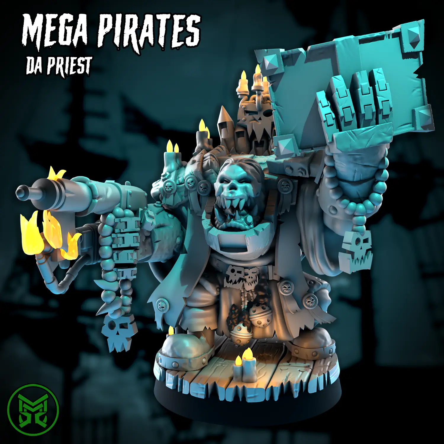 3d Printed Mega Pirate Priest by Mekka Miniatures by Last Hope Miniatures