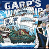 Bandai Grand Ship Collection #08 Garp's Marine Ship model kit from One Piece, featuring detailed ship design and vibrant colors.