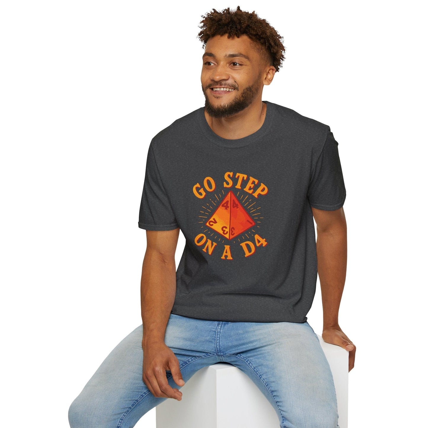 Go Step On A D4 Funny DnD T-Shirt