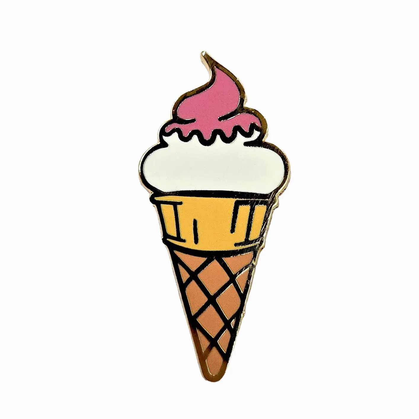 Kolorspun ice cream cone-shaped golf ball marker with strawberry design, suitable for marking golf balls on the course.