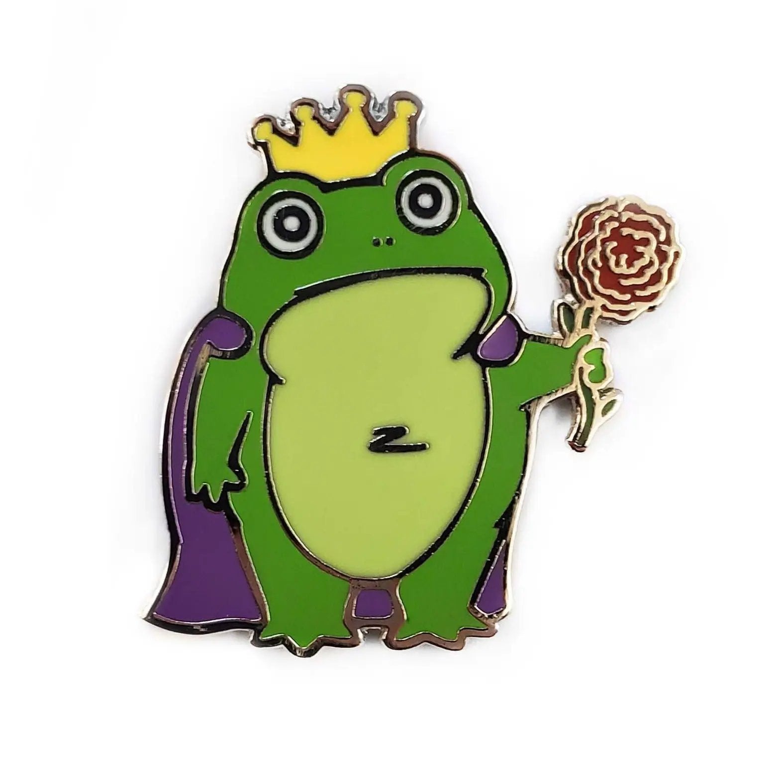 Kolorspun Frog Prince golf ball marker featuring a whimsical frog design, ideal for marking golf balls on the course