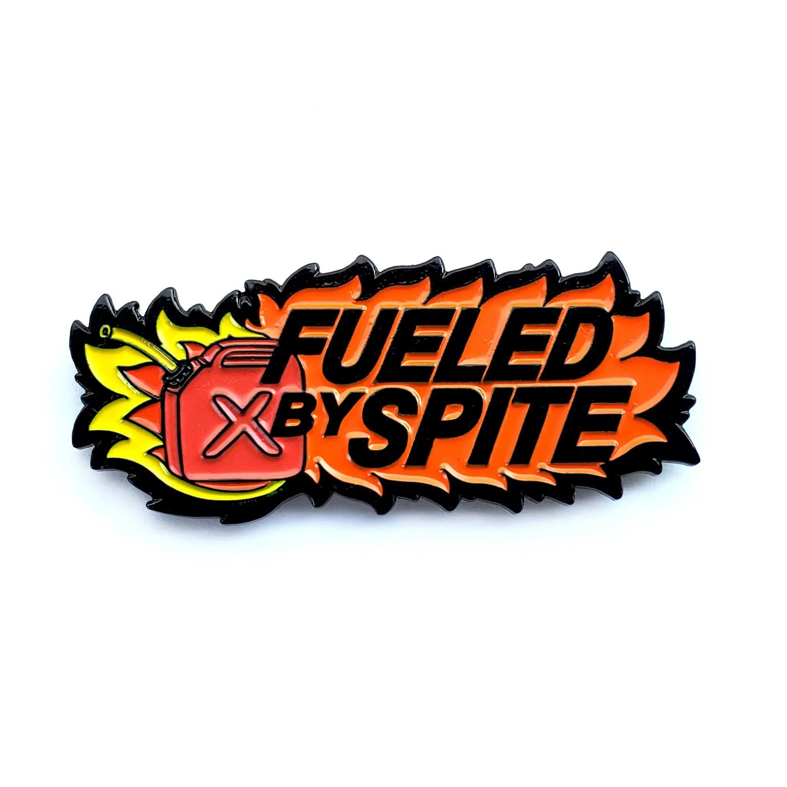 Kolorspun Fueled by Spite golf ball marker with colorful design for marking golf balls on the course