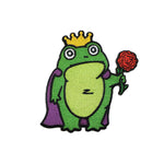 Kolorspun Frog Prince patch featuring a colorful embroidered frog prince design on fabric for clothing or accessories.