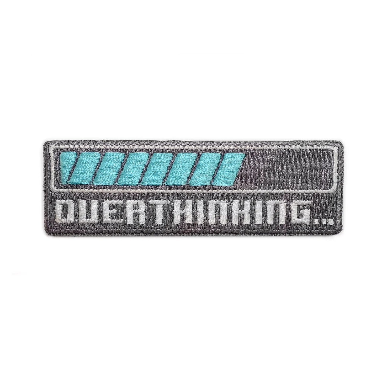 Kolorspun Overthinking Patch, a small decorative patch with colorful design, perfect for customizing clothing or accessories.